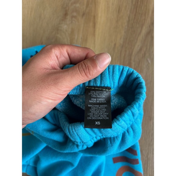 Aviator Nation Aspen Colorado Sweatpants neon Blue Rainbow Logo Joggers XS - Picture 6 of 10